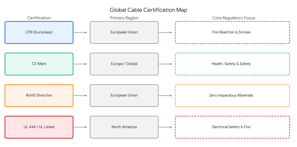 Understanding CPR, CE, and RoHS Certifications for Network Cables